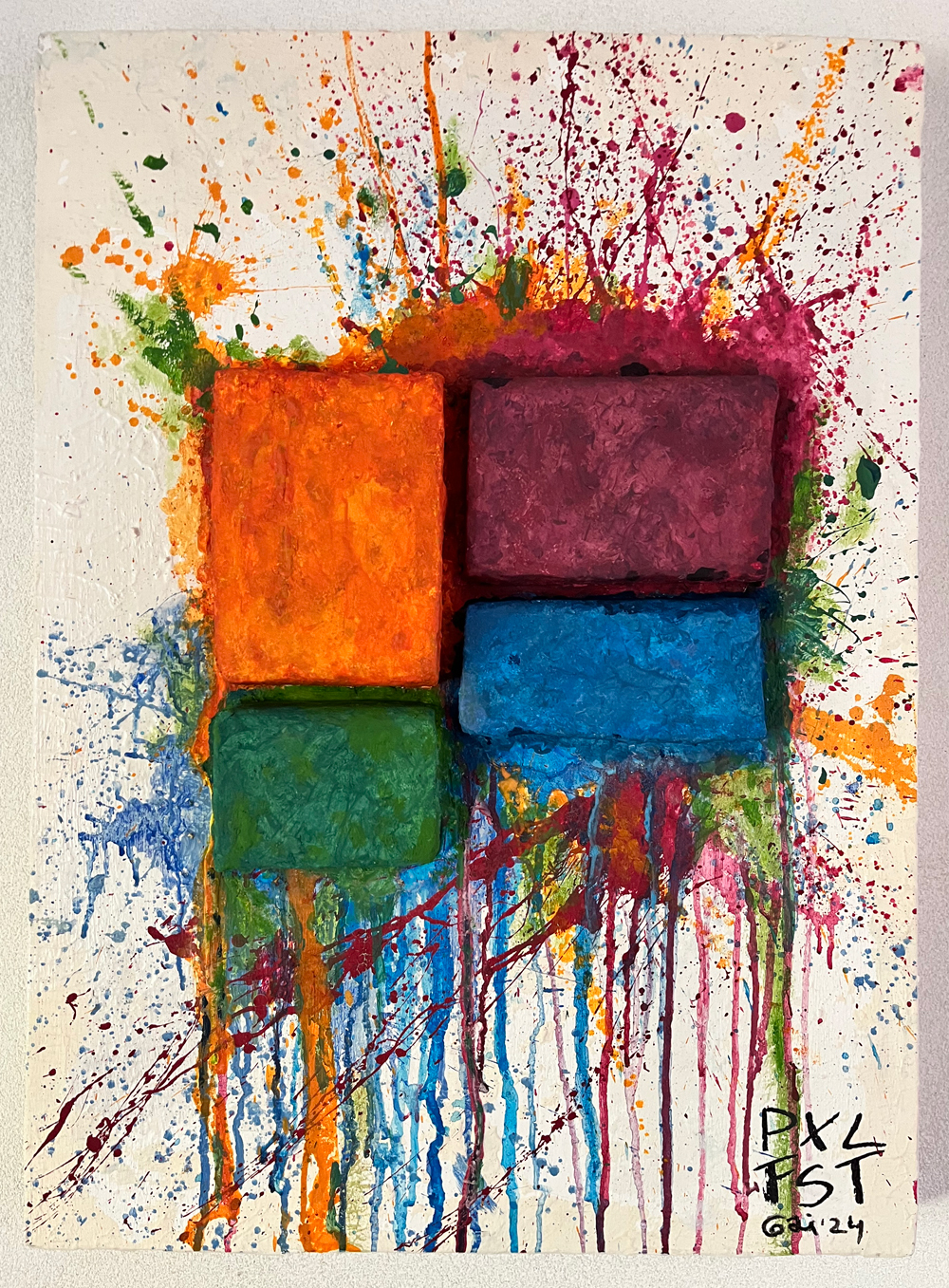Front view of the Pixel Party artwork