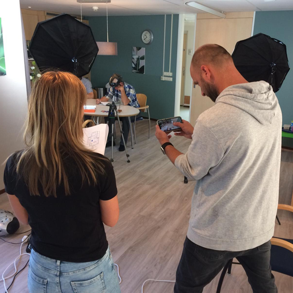 Production still from the VR education project